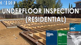 Underfloor Framing Inspection Residential  IRCUMCUPC amp California Codes [upl. by Arik]