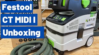 Festool CT MIDI I HEPA Bluetooth Dust Extractor  Unboxing amp First Impressions [upl. by Nossila]