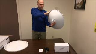 Ubiquiti Networks PowerBeam M5 AC PBE5AC500 unboxing amp assembly by Intellibeamcom [upl. by Hardden]