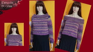 Maglione donna quotDouble effect 20quot  Tutorial passo a passo [upl. by Attevroc404]