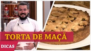 TORTA DE MAÇÃ COM MASSA PODRE do Aluísio  DICAS MASTERCHEF [upl. by Goldina]