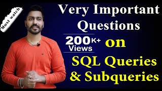 Lec71 3 Imp Questions on SQL basic Concepts  DBMS [upl. by Wehttan]