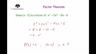 Factor Theorem  Corbettmaths [upl. by Notgnihsaw]