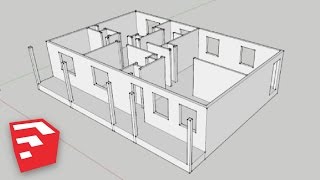 SketchUp 8 Lessons Advanced House Building [upl. by Manton]