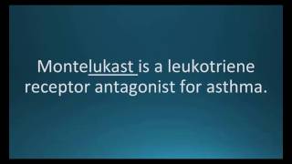 How to pronounce montelukast Singulair Memorizing Pharmacology Flashcard [upl. by Reddin]