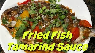 How to Make Fried Fish Tamarind Sauce Khmer version [upl. by Atews662]