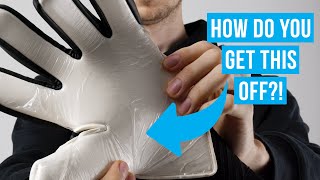 How to Remove Protective Plastic from Goalkeeper Gloves Without Damaging the Palm [upl. by Schilling361]