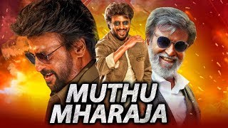 Rajinikanth Action Hindi Dubbed Full Movie quotMuthu Maharajaquot  Meena Sarath Babu [upl. by Aikar]