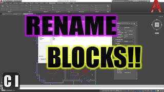 AutoCAD How to Rename a Block  Plus more Block Tips  2 Minute Tuesday [upl. by Aidyn]