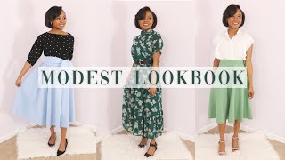 Modest Clothing Lookbook 2020  Modest Outfits for Feminine Style [upl. by Rexfourd]