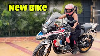 New Bike BMW R1250 GSA  RiderGirl Vishakha🇮🇳 [upl. by Euqinehs]