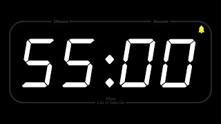 55 MINUTE  TIMER amp ALARM  1080p  COUNTDOWN [upl. by Chucho]