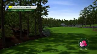 Course Flyover Augusta National Golf Clubs 13th Hole [upl. by Dorraj]