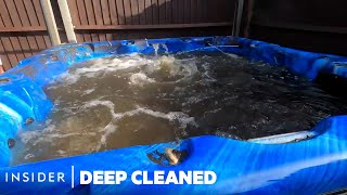 How Hot Tubs Are Professionally Cleaned  Deep Cleaned [upl. by Skipp]