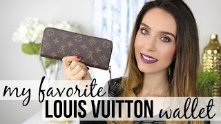 MY FAVORITE LOUIS VUITTON WALLET  Clemence Wallet Review  Shea Whitney [upl. by Eselrahc]