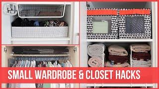 How to fit everything in a small wardrobe or closet  OrgaNatic [upl. by Solnit]