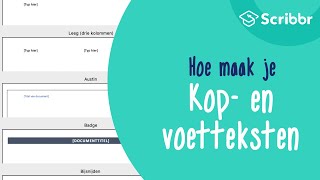 Kop en voettekst maken voor je scriptie in Word [upl. by Hare]