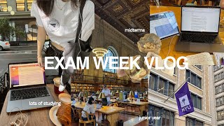 STUDY VLOG🎧💻 midterms at NYU productivity library crawl cramming [upl. by Leonardo66]