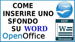 come inserire uno sfondo su word openoffice writer come mettere sfondo su word openoffice [upl. by Hungarian315]