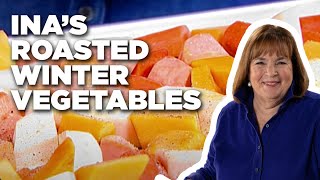 How to Make Inas Roasted Winter Vegetables  Barefoot Contessa  Food Network [upl. by Heilner]