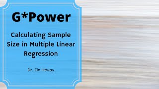 GPower Calculating Sample Size in Multiple Linear Regression [upl. by Steddman]