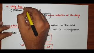 TERMS USED IN COMPRESSIBLE HELICAL SPRING  HOW TO FIND FORMULA IN DESIGN DATA BOOK [upl. by Hilde]