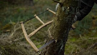 Making a frame saw  buck saw for bushcraft [upl. by Sven675]