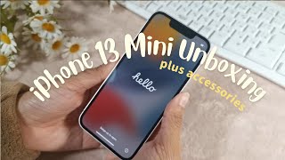 iPhone 13 Mini Unboxing plus Accessories  Chille Abelo [upl. by Lasser527]