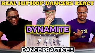 REAL Hip Hop DANCERS React to BTS Dynamite Dance Practice [upl. by Eanerb]