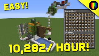 Minecraft Tree Farm 120  EASY AUTOMATIC TREE LOG FARM Tutorial [upl. by Bander]