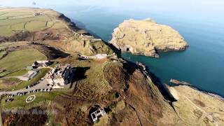 Tintagel Castle amp Camelot Castle Cornwall From The Air [upl. by Grevera]