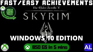 The Elder Scrolls V Skyrim Win 10 FastEasy Achievements  Xbox Game Pass for PC [upl. by Anicul]