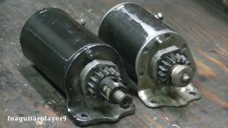 How to replace a starter gear on Briggs and Stratton Starters both rollpin and C clip type [upl. by Ribaj]