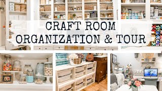 15 Craft Room Organization Ideas  Craft Room Tour [upl. by Evvy]