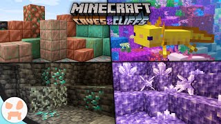 Everything in the Minecraft 117 Caves and Cliffs Update [upl. by Akoyn893]