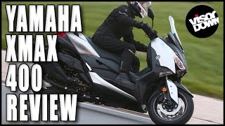 Yamaha XMAX 400 MaxiScooter Review  Visordowncom [upl. by Wooster]