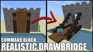 WORKING Realistic Drawbridge in Minecraft Bedrock Command Block [upl. by Aniryt]