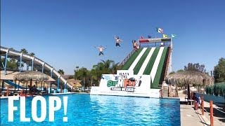 Slip N Fly Waterslide Launch Ramp in Tijuana Mexico  Albercas El Vergel  Best Water Park Ever [upl. by Ekez865]