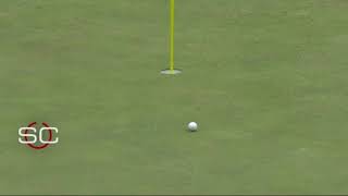 Tiger Woods approach shot on the 16th hole at Augusta  The Masters [upl. by Laise937]