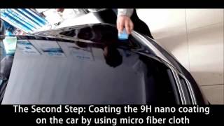 9H car nano coating application video [upl. by Neerihs]