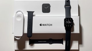 Apple Watch SE Unboxing Space Grey Aluminum 44mm [upl. by Nylrad]