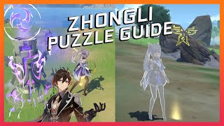 Zhongli Quest Puzzle  How to Open Sal Terrae Barrier Puzzle Genshin Impact Guide [upl. by Seldan]