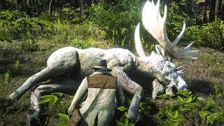 HUNTING THE LEGENDARY MOOSE in Red Dead Redemption 2 [upl. by Cudlip]