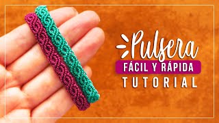 Cómo hacer pulsera de hilo fácil y rápida 15✨ Paso a Paso  DIY Macrame Friendship Bracelet [upl. by Lidah]