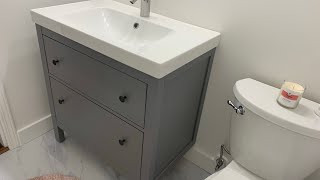 HOW TO install IKEA Hemnes  Odensvik  Dalskär bathroom vanity [upl. by Ailak97]