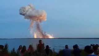 Antares Rocket Explodes Wallops Island VA NASA 102814 [upl. by George]