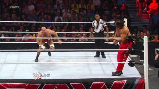 The Great Khali vs Antonio Cesaro Raw Jan 7 2013 [upl. by Rosane]