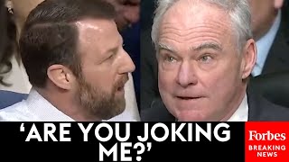 Youre Going To Sit There With A Straight Face Mullin Blows Up At Tim Kaine During Hearing [upl. by Atterys96]