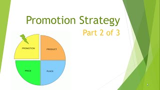 Marketing Mix Promotion Strategy part 2 [upl. by Odnama]