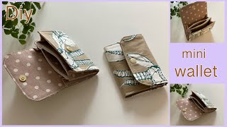 ミニ布財布作り方 How To Make Mini Fabric Wallet easy sewing tutorials diy [upl. by Charlton]